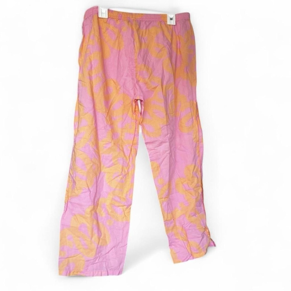 Lilly Pulitzer Pink & Orange Tropical Knit Pajama Pants S - Picture 4 of 8